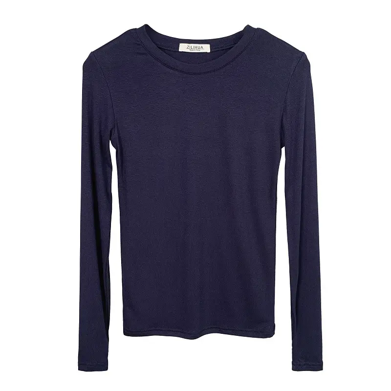 Red Long Sleeve Slim Fit T-Shirt for Women - Image 14