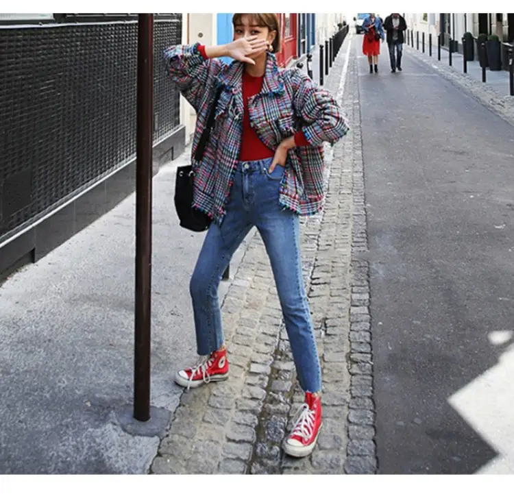 Red Long Sleeve Slim Fit T-Shirt for Women — feature 19