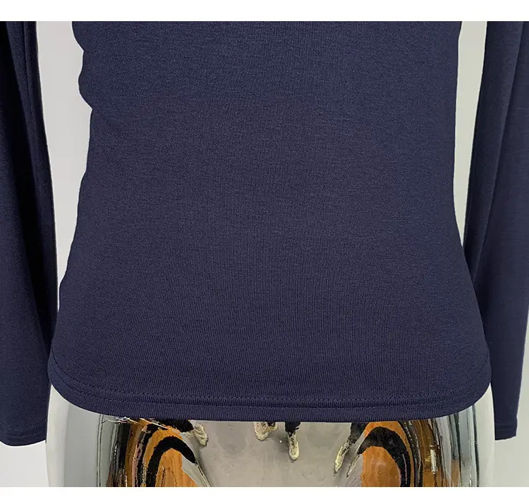 Red Long Sleeve Slim Fit T-Shirt for Women — feature 38