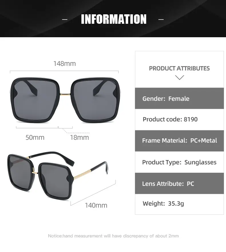 Orange Gold Pink Square Sunglasses Large Frame — feature 12