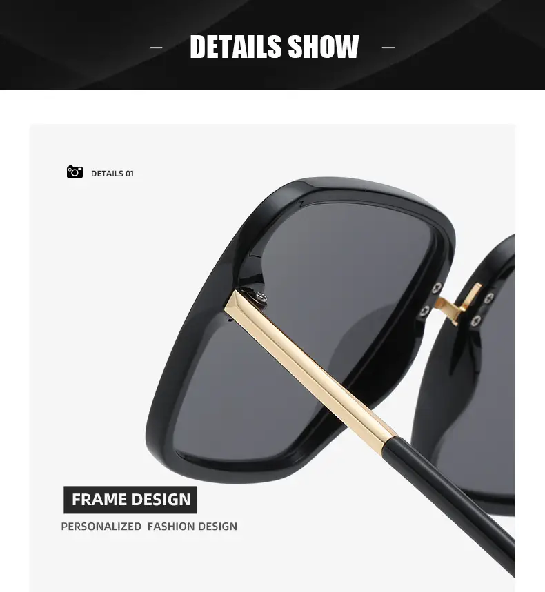 Orange Gold Pink Square Sunglasses Large Frame — feature 22