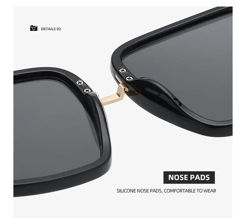 Orange Gold Pink Square Sunglasses Large Frame — feature 23