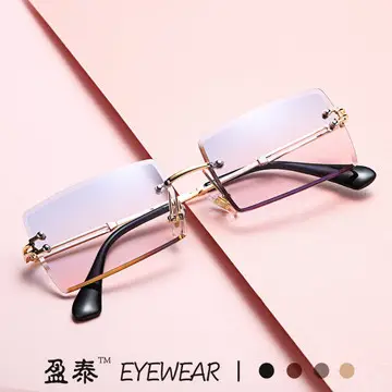 Orange Gold Pink Square Sunglasses Large Frame — feature 3