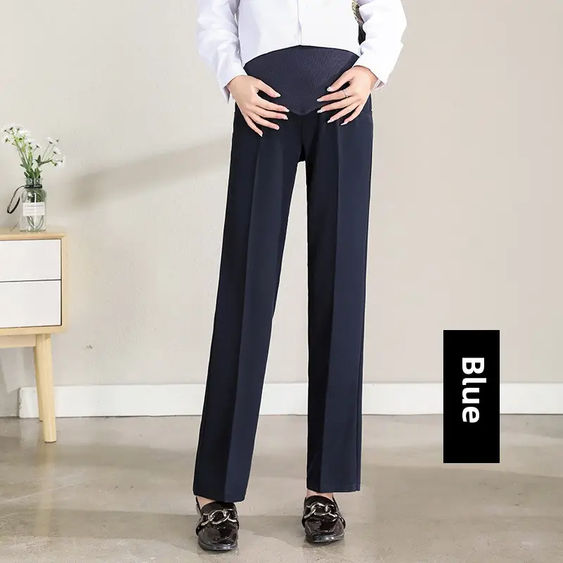 Women's Blue Straight-Pit Professional Suit Pants - Image 11