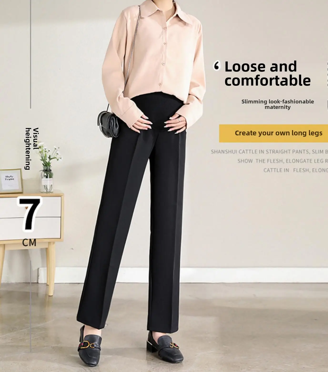 Women's Blue Straight-Pit Professional Suit Pants - Image 20