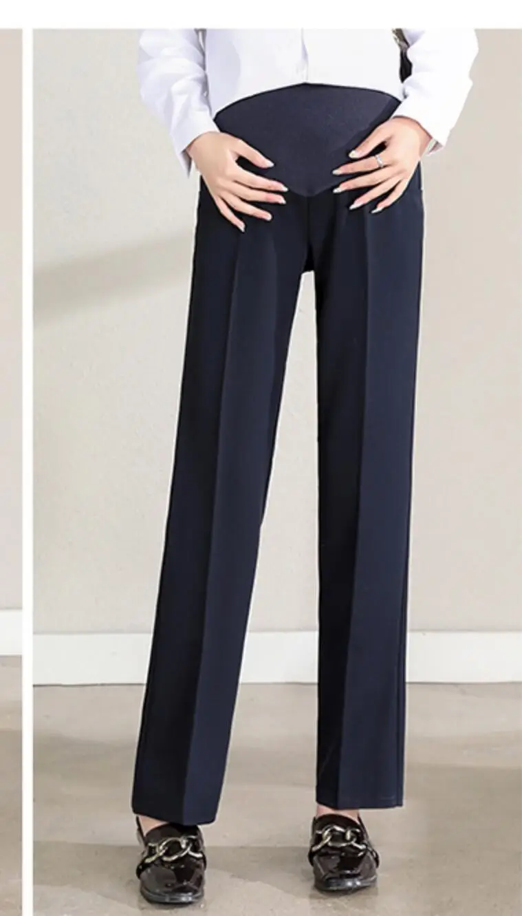 Women's Blue Straight-Pit Professional Suit Pants - Image 22