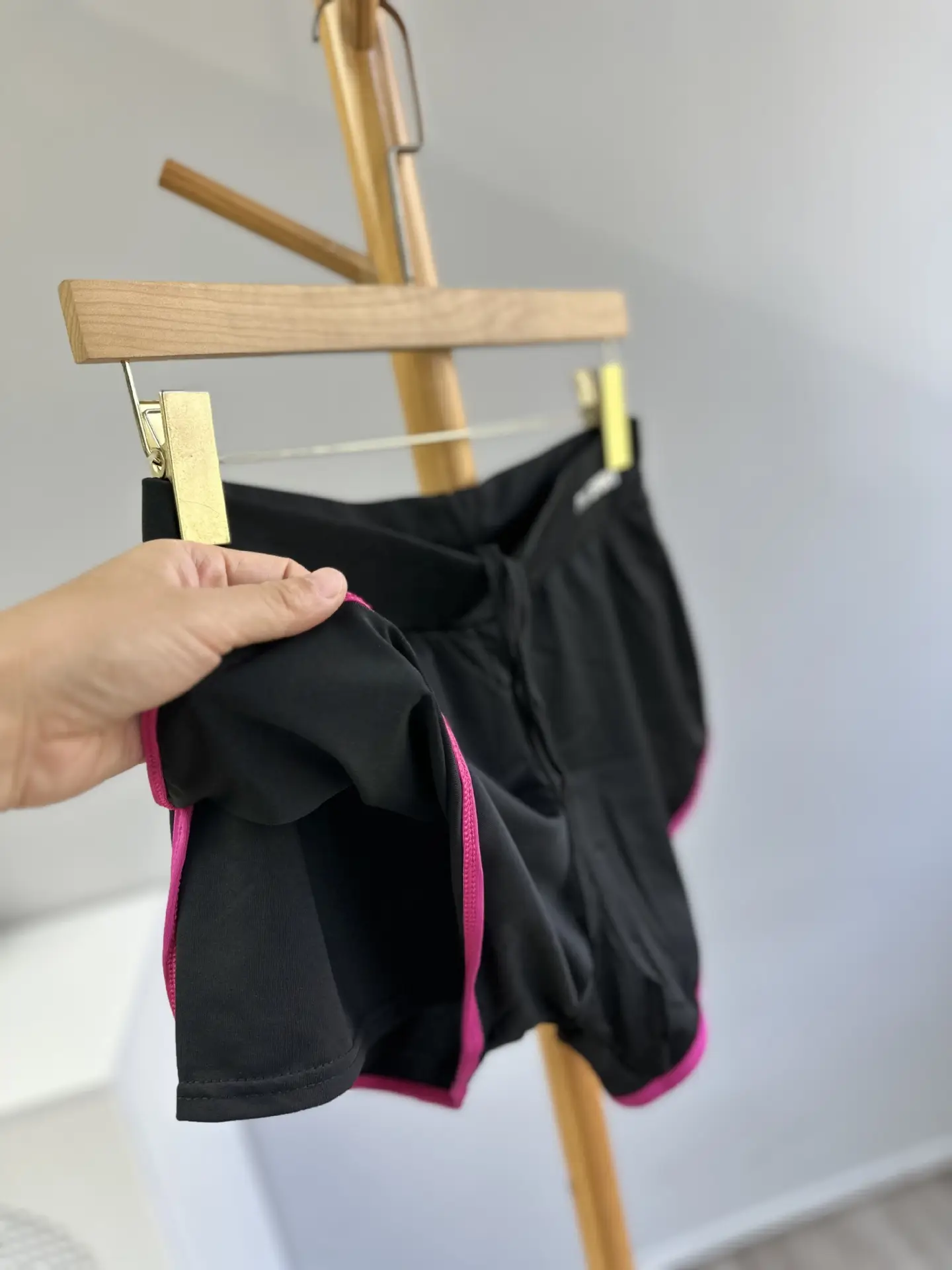 Women Black Cotton Shorts with White Trim — feature 15