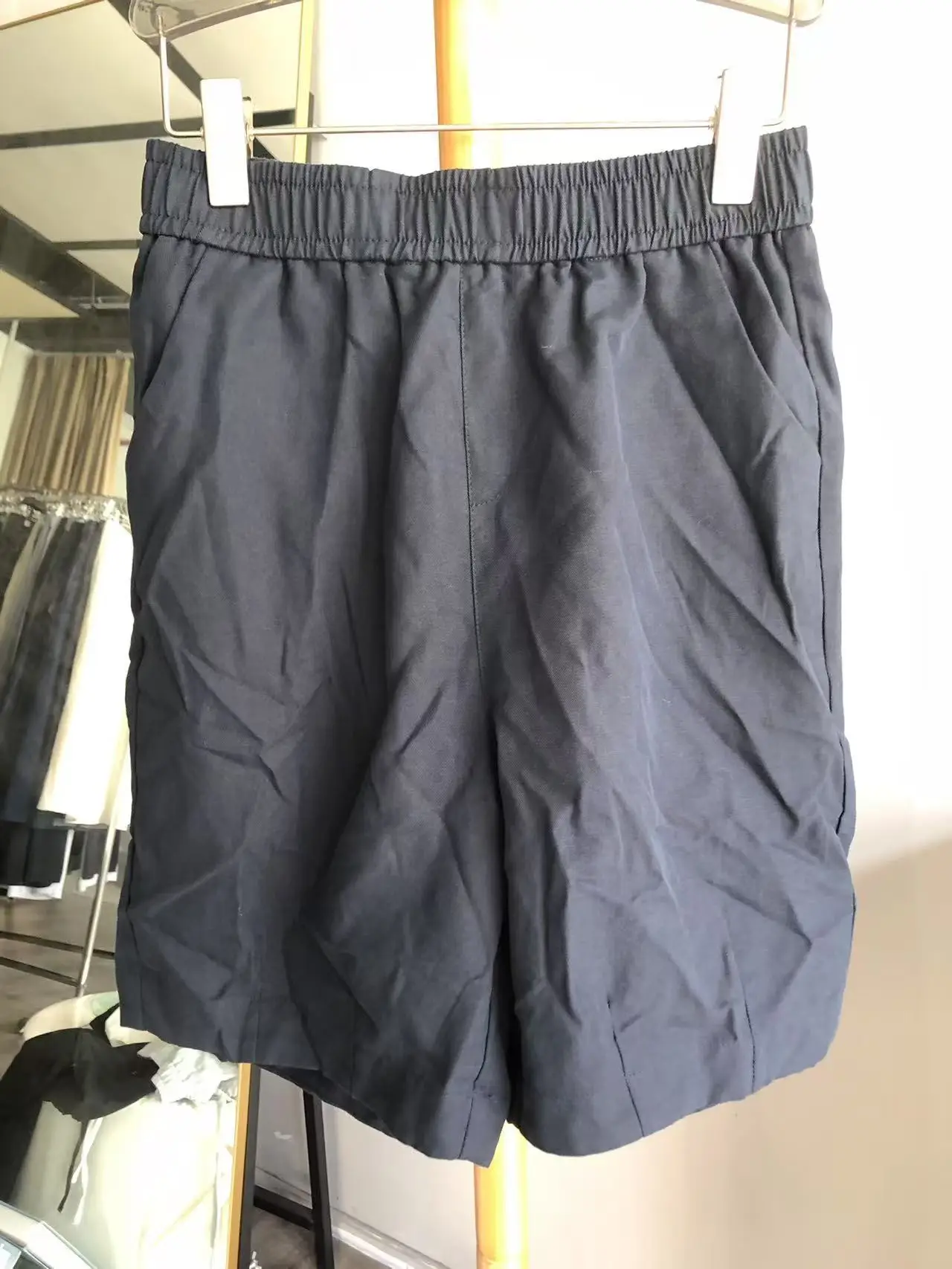 Women Black Cotton Shorts with White Trim — feature 21