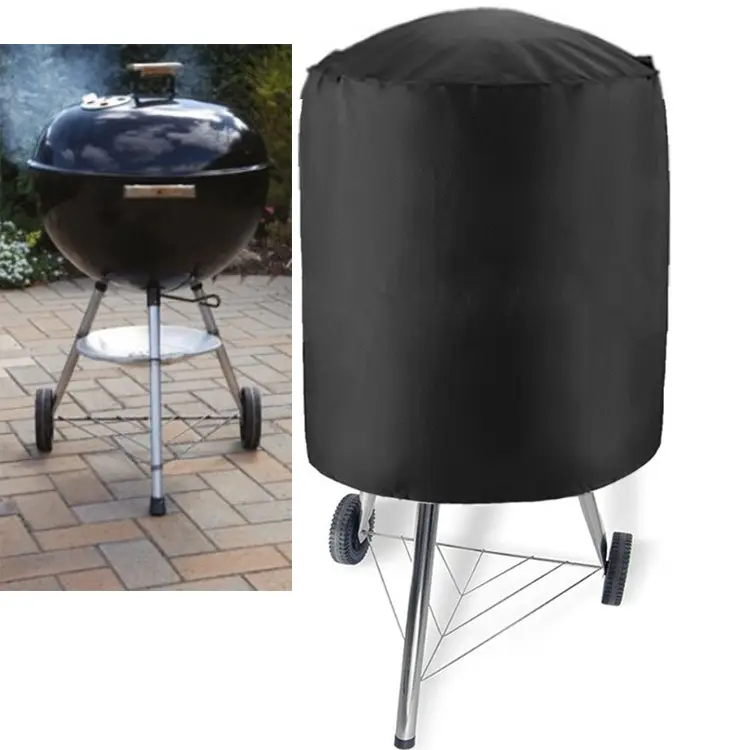 210D Waterproof BBQ Cover Round Outdoor Use - Image 2