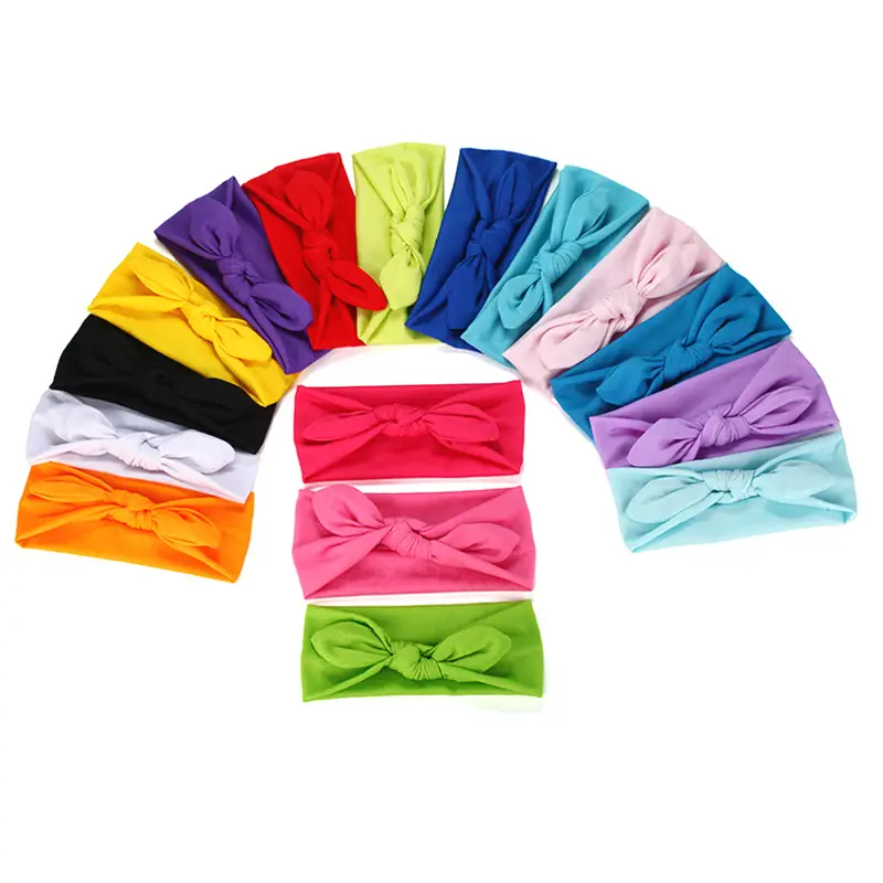 Black Bow Knot Fabric Headband for Women - Image 18