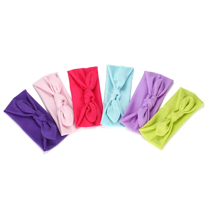 Black Bow Knot Fabric Headband for Women - Image 20