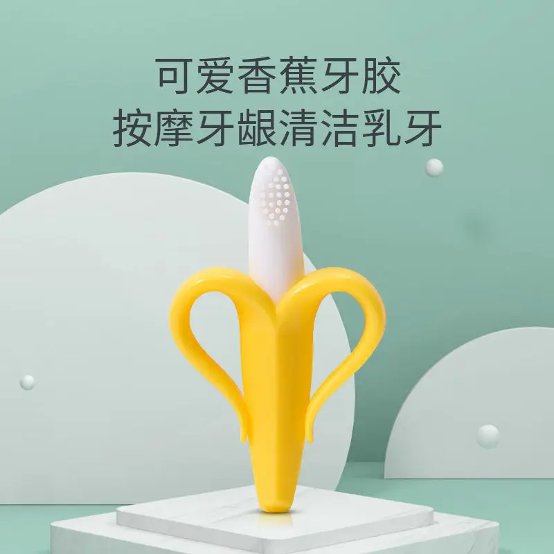 Baby Silicone Toothbrush Grounder Yellow White 3-12M - Image 19