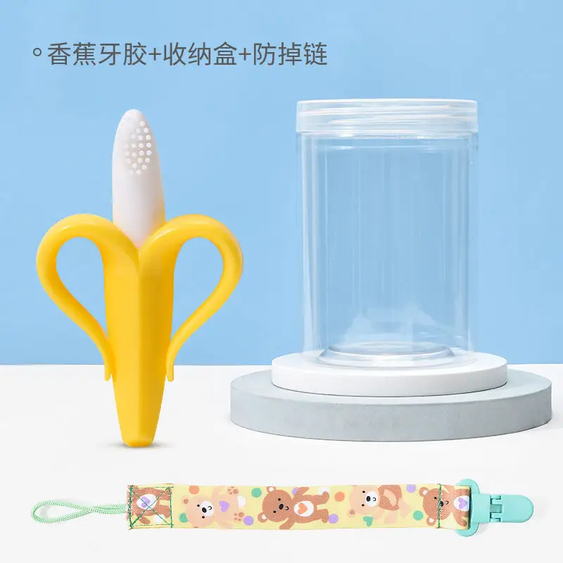 Baby Silicone Toothbrush Grounder Yellow White 3-12M - Image 10