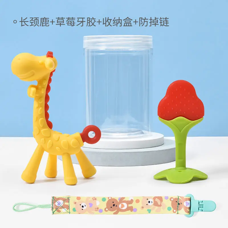Baby Silicone Toothbrush Grounder Yellow White 3-12M - Image 2