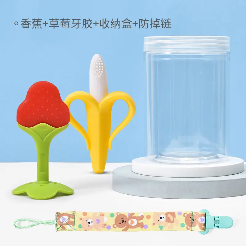 Baby Silicone Toothbrush Grounder Yellow White 3-12M - Image 3