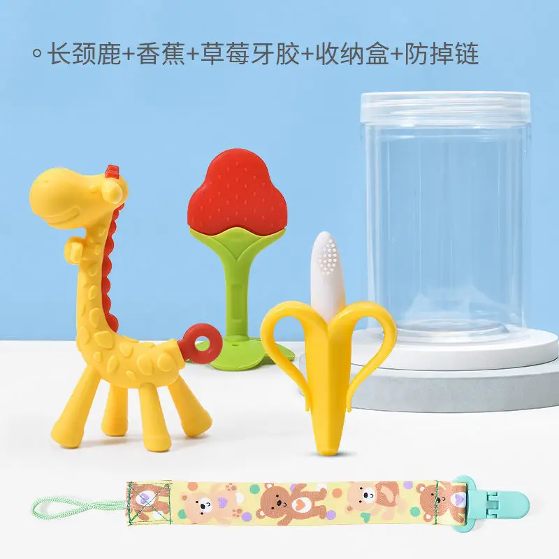 Baby Silicone Toothbrush Grounder Yellow White 3-12M - Image 5