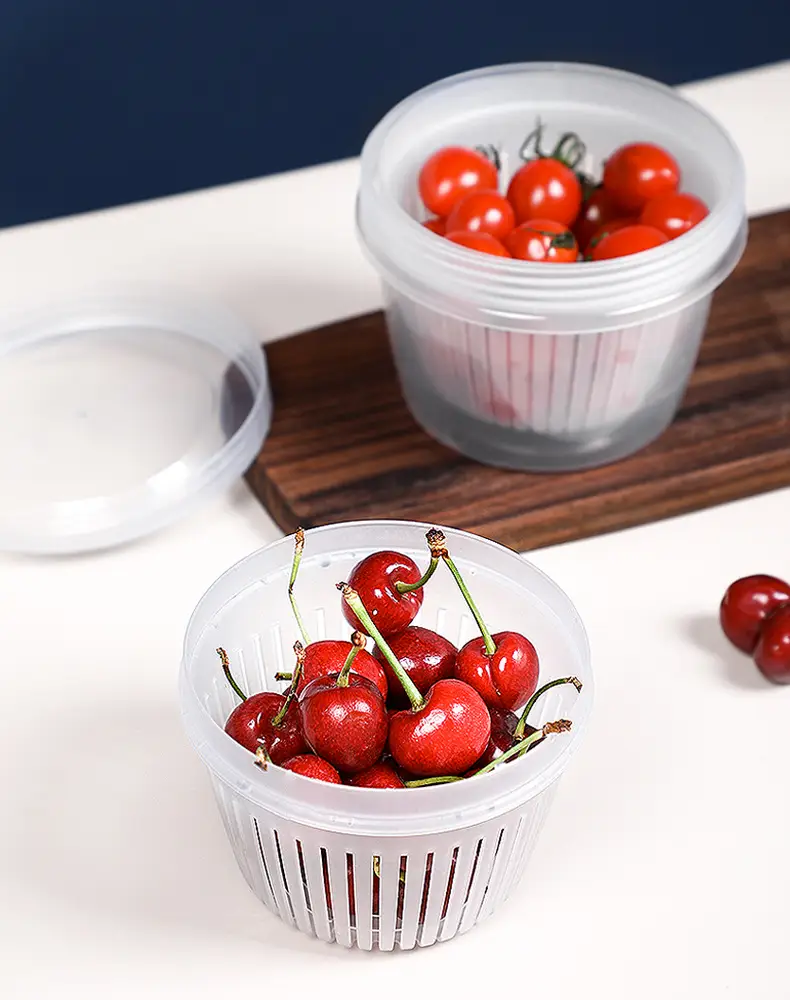 Japanese Style Plastic Refrigerator Storage Box Set with Lid - Image 4