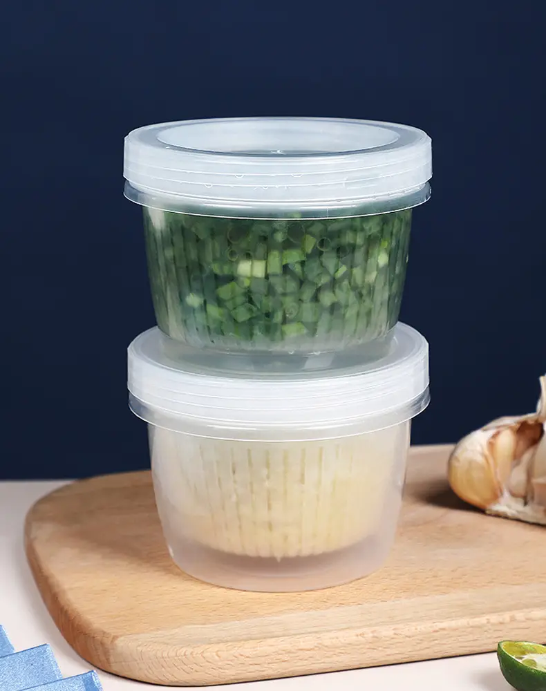 Japanese Style Plastic Refrigerator Storage Box Set with Lid - Image 5