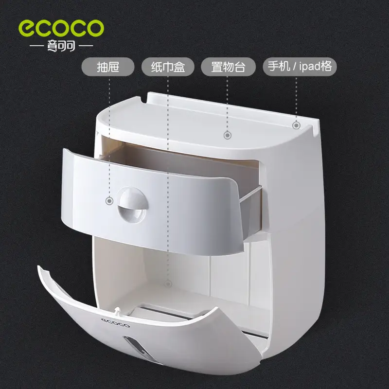 Pink Wall-Mounted Toilet Paper Storage Rack - Image 7