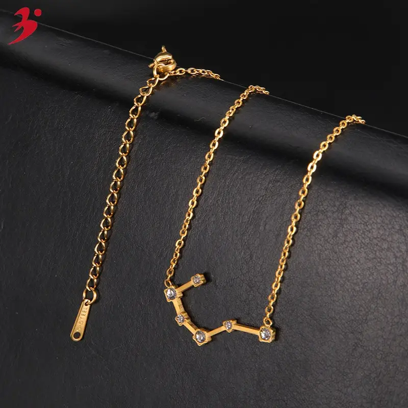 Cross-Border Zodiac Necklace with Diamond Engraving - Image 28