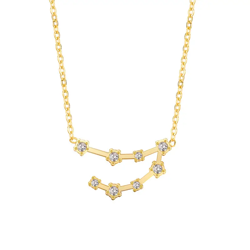 Cross-Border Zodiac Necklace with Diamond Engraving - Image 19