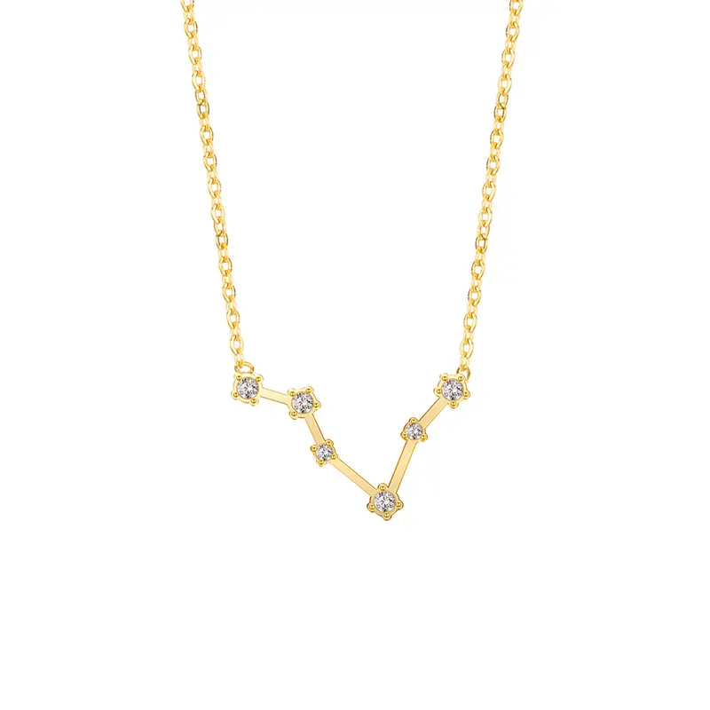 Cross-Border Zodiac Necklace with Diamond Engraving - Image 3