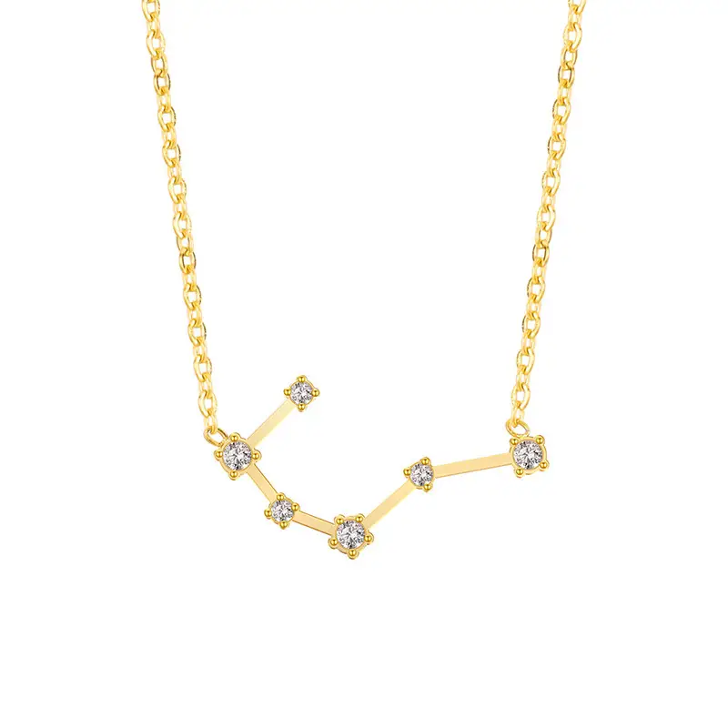 Cross-Border Zodiac Necklace with Diamond Engraving - Image 5