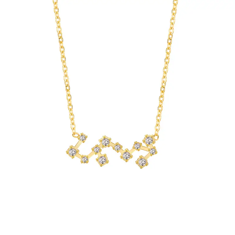 Cross-Border Zodiac Necklace with Diamond Engraving - Image 7