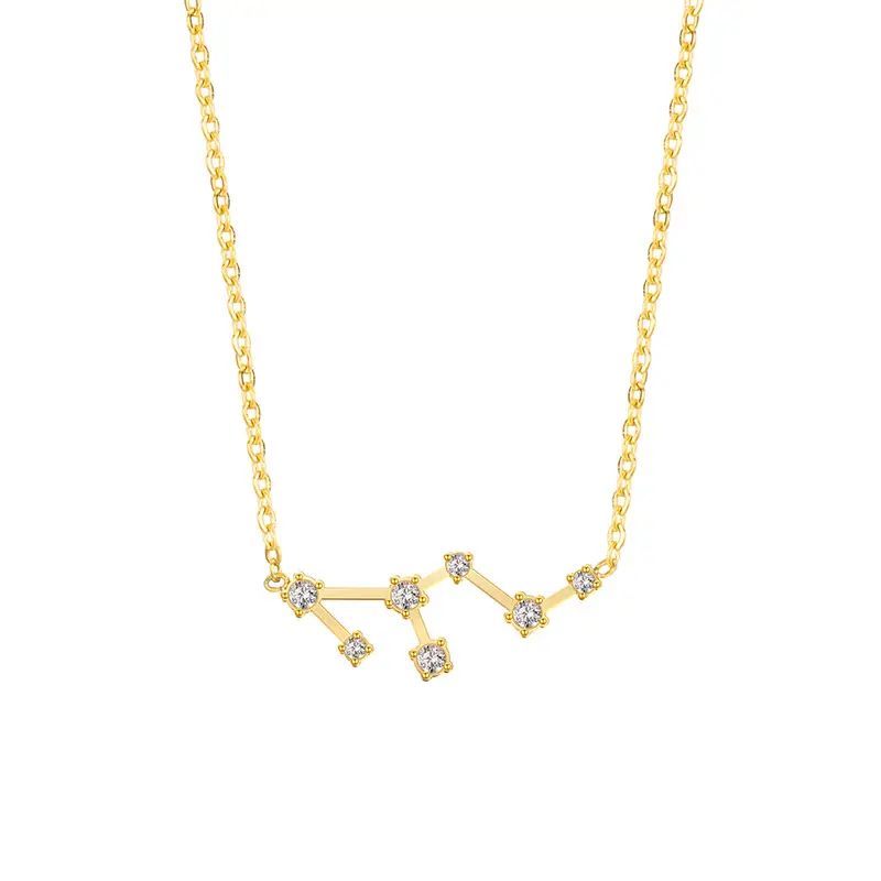 Cross-Border Zodiac Necklace with Diamond Engraving - Image 9