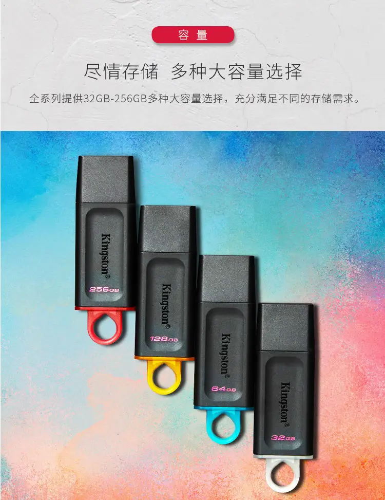 Kingston USB3.2 Flash Drive 64G 256G High Speed — feature 7