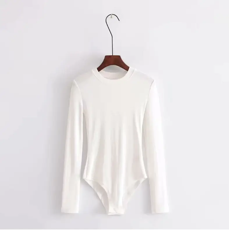 Red Long Sleeve One-Piece T-Shirt for Women - Image 2