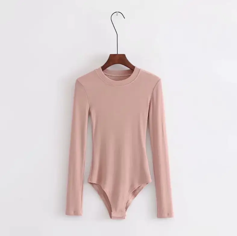Red Long Sleeve One-Piece T-Shirt for Women - Image 6