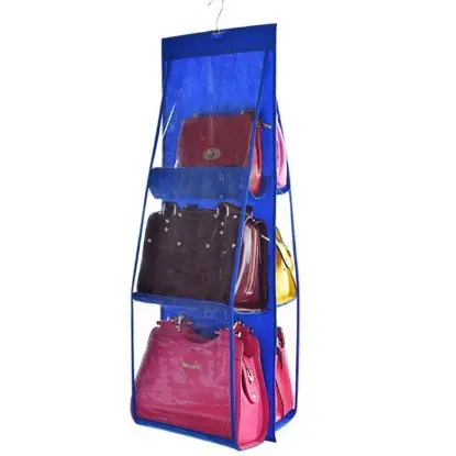 New Thickened Double-Sided 6-Compartment Hanging Storage Bag