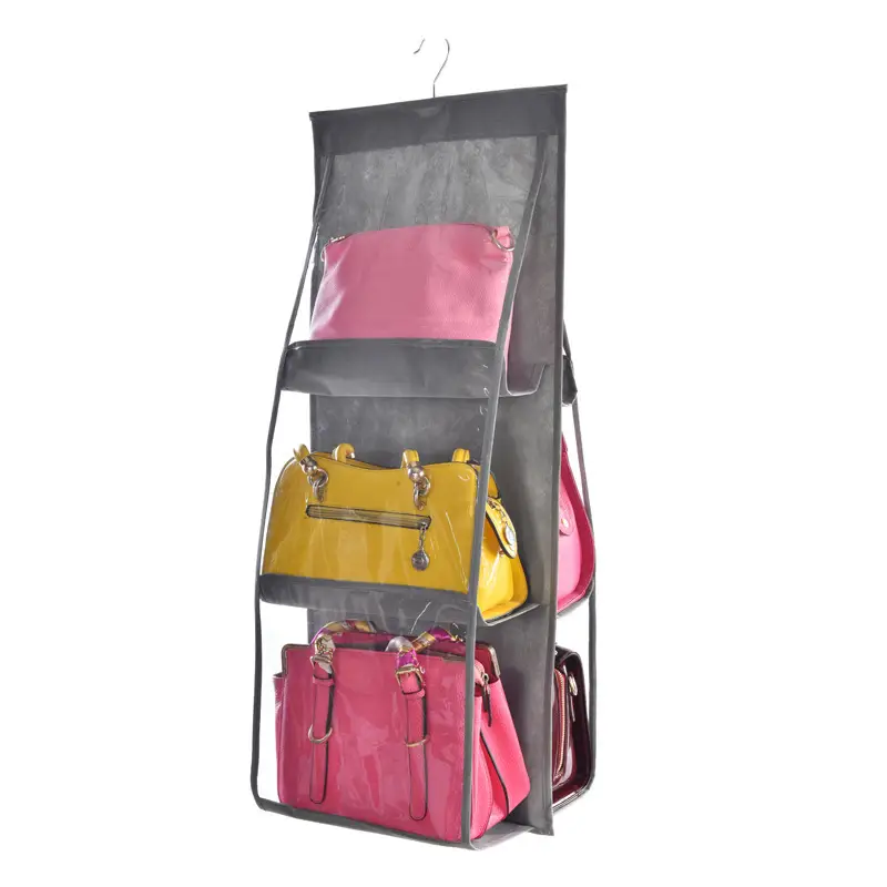 New Thickened Double-Sided 6-Compartment Hanging Storage Bag