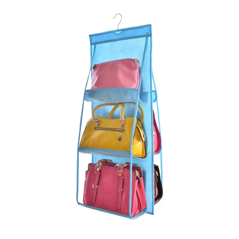 New Thickened Double-Sided 6-Compartment Hanging Storage Bag