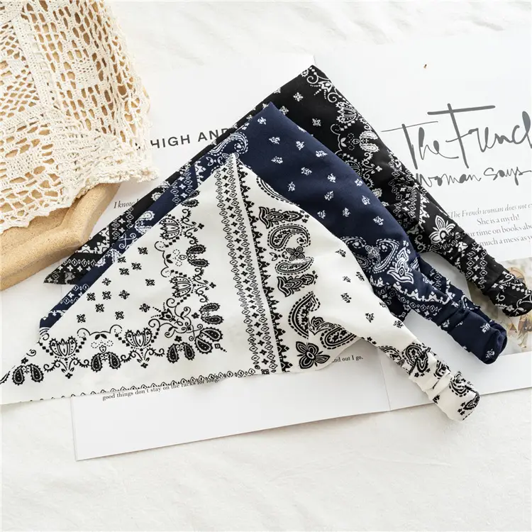 Purple Paisley Headscarf for Women with Elastic Band - Image 10