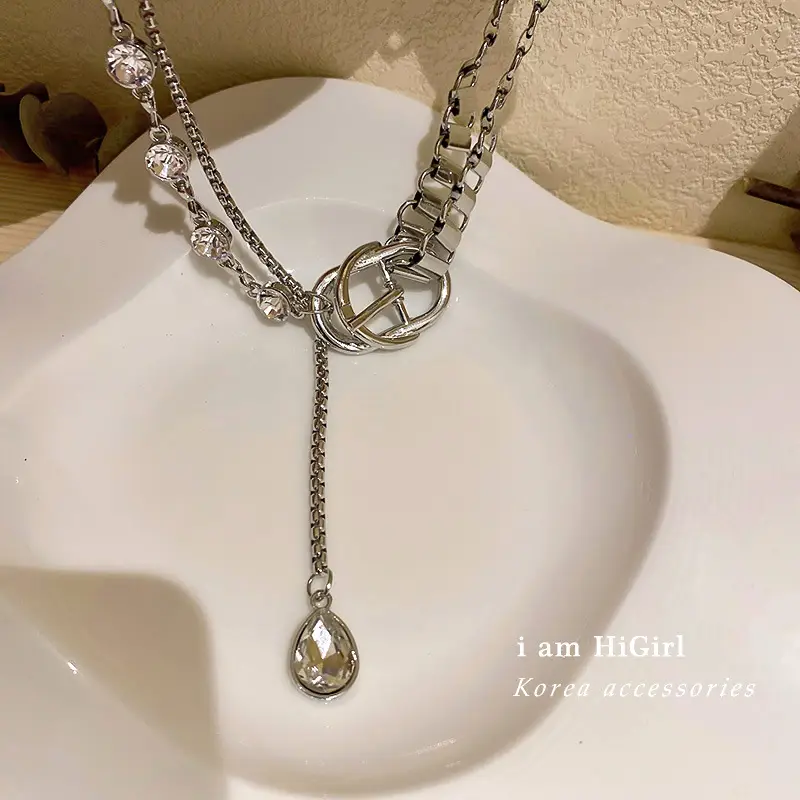 Diamond Box Chain Pendant Necklace for Women - Image 3