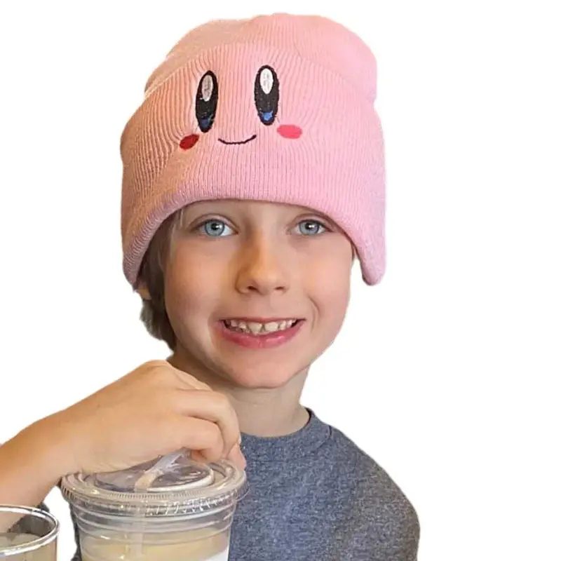 Cute Smiley Embroidered Wool Beanie for Men Women - Image 12