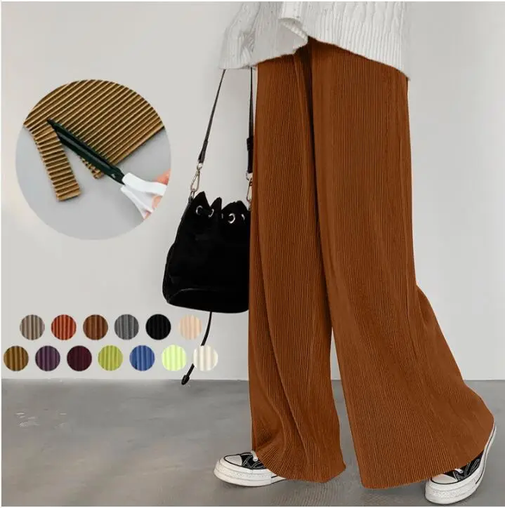 Women 2025 Wide Leg Pants Set Light Green Knit - Image 14