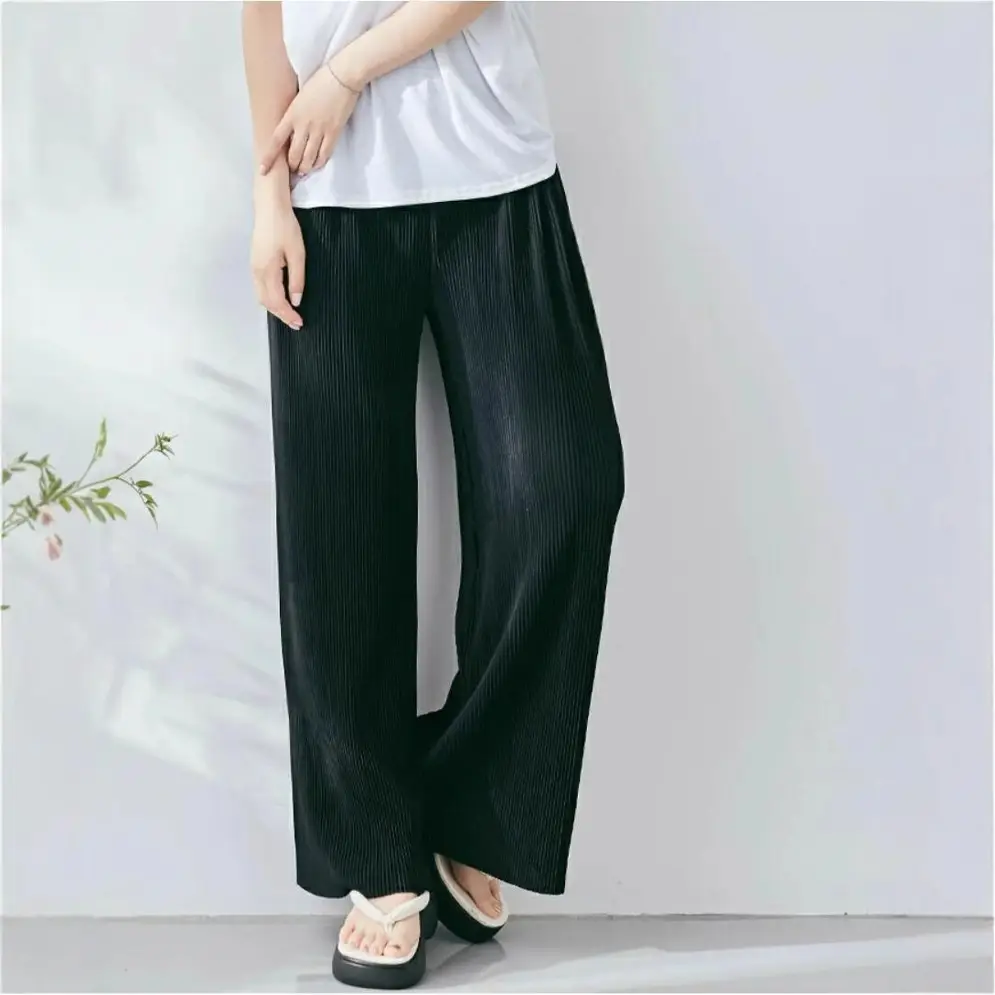 Women 2025 Wide Leg Pants Set Light Green Knit - Image 16