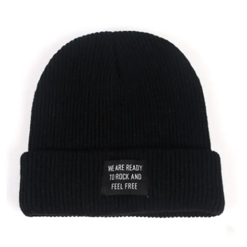 Women Yellow Knitted Patch Hat for Winter Warm Woolen