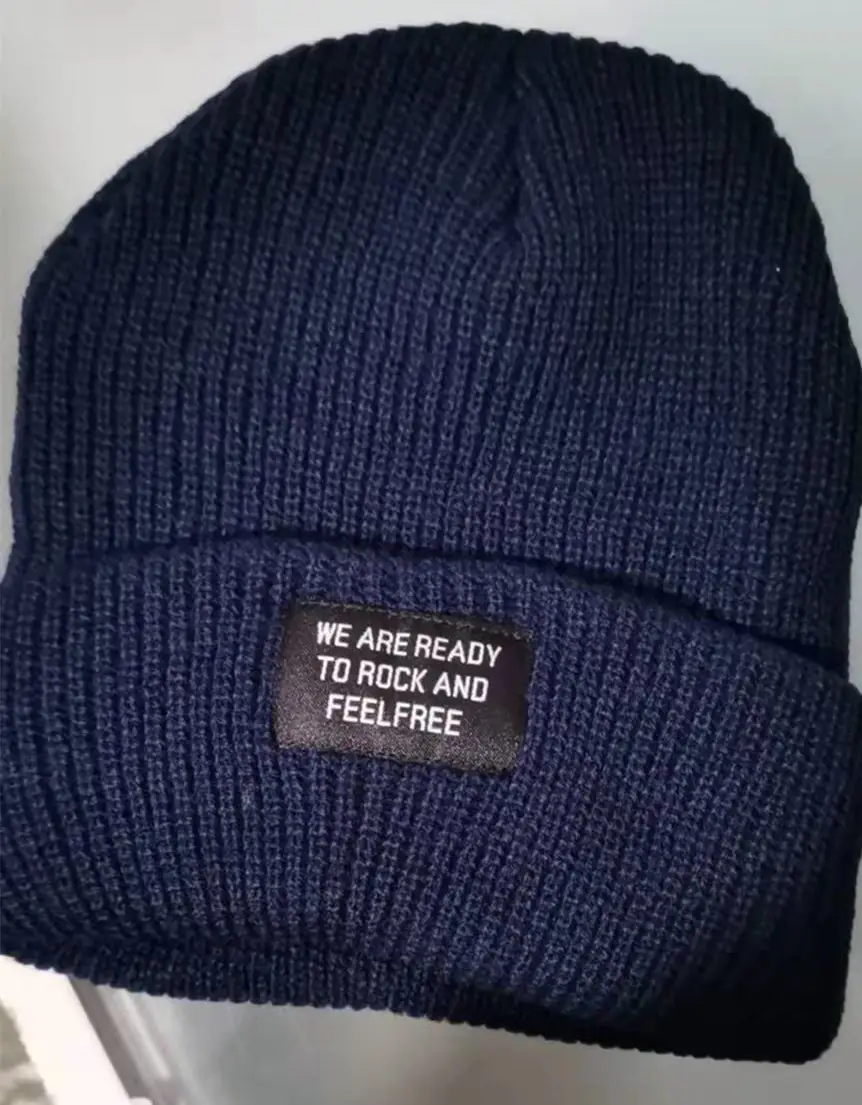 Women Yellow Knitted Patch Hat for Winter Warm Woolen