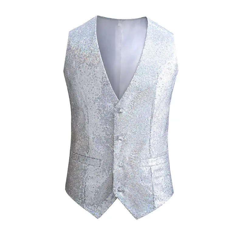 Golden Sequined Men's Vest for Dance & Party Wear — feature 19