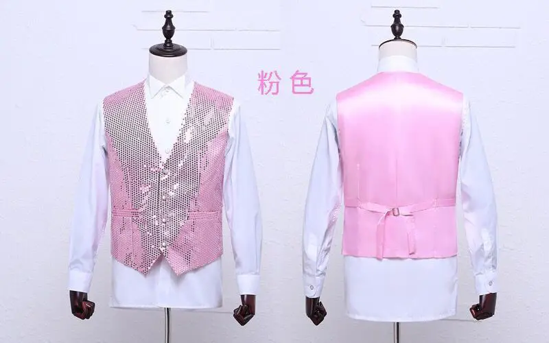 Golden Sequined Men's Vest for Dance & Party Wear — feature 32
