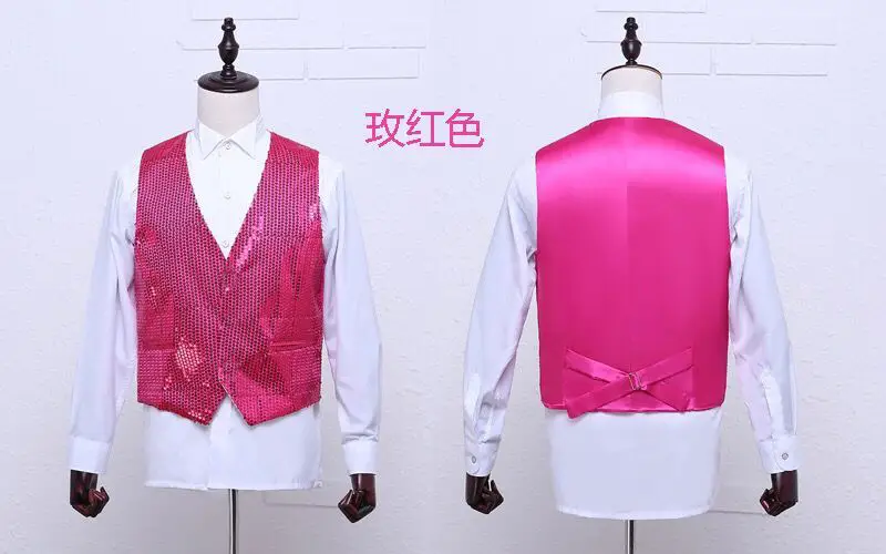 Golden Sequined Men's Vest for Dance & Party Wear — feature 33