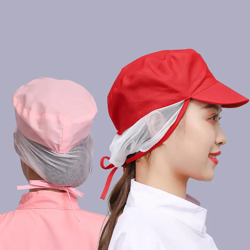 Men's Red Mesh Canteen Cap with Lace Trim - Image 12