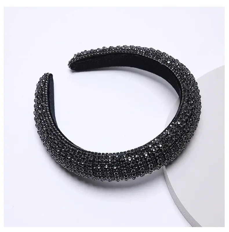 Vintage European Bang Baroque Glass Rhinestone Velvet — feature 11