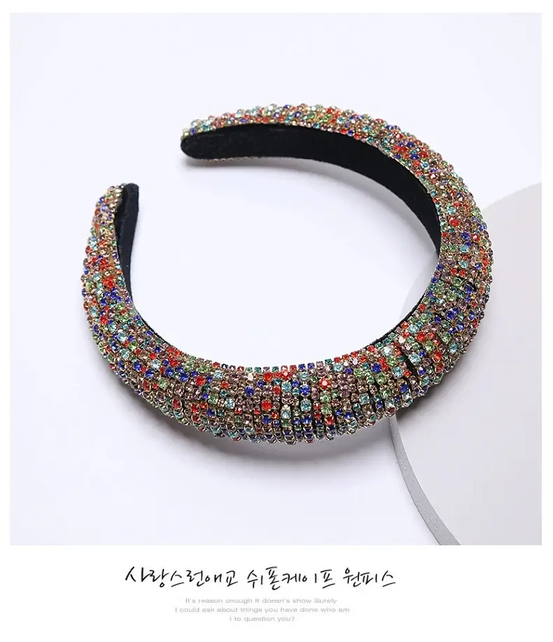 Vintage European Bang Baroque Glass Rhinestone Velvet — feature 12