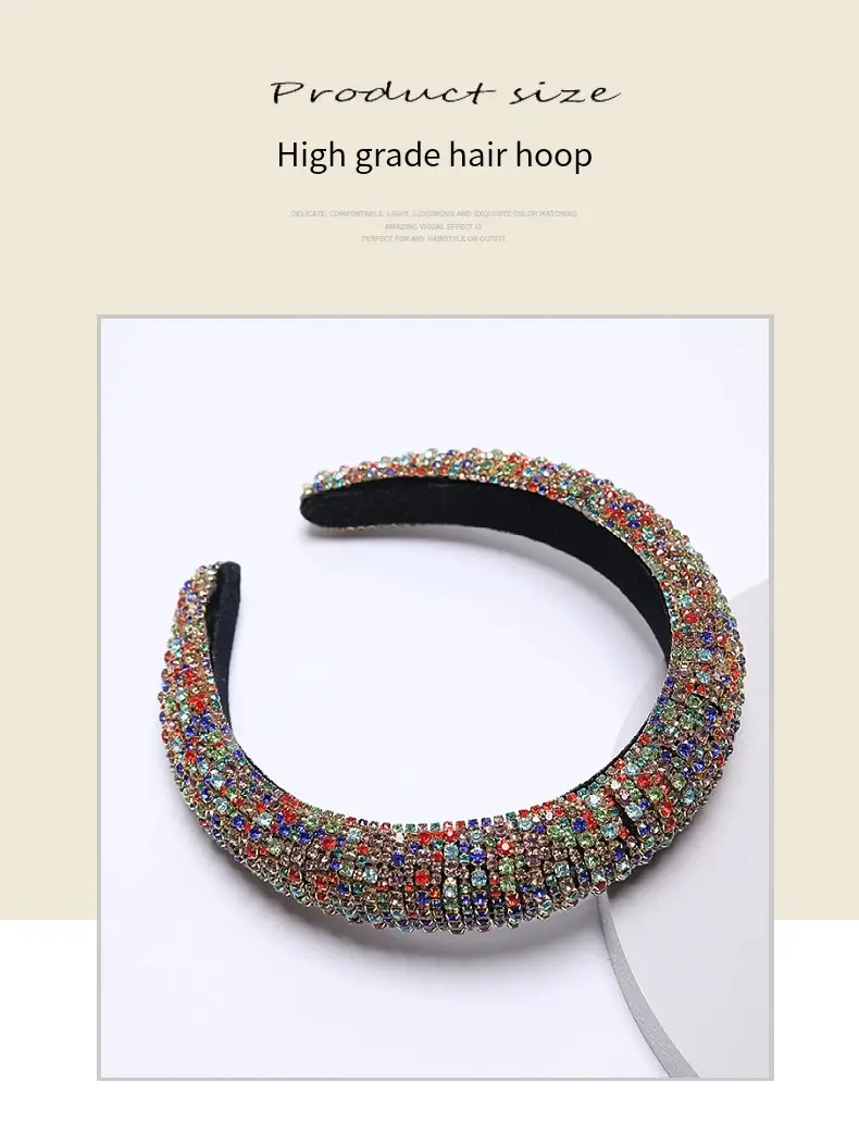 Vintage European Bang Baroque Glass Rhinestone Velvet — feature 3