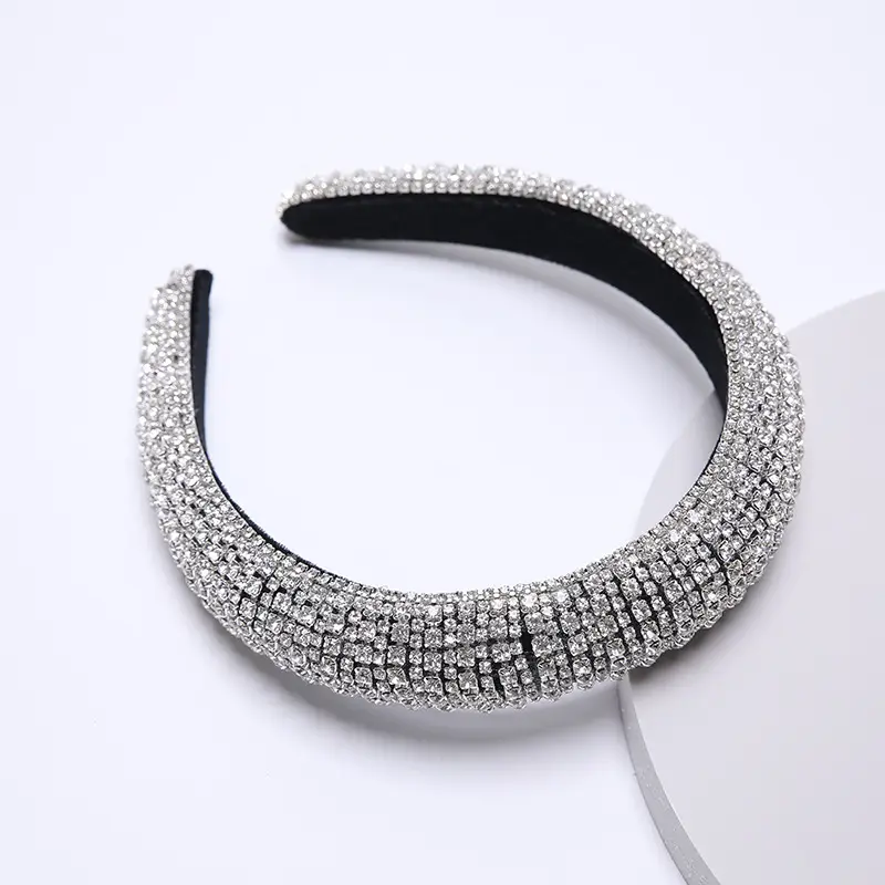 Vintage European Bang Baroque Glass Rhinestone Velvet - Image 2